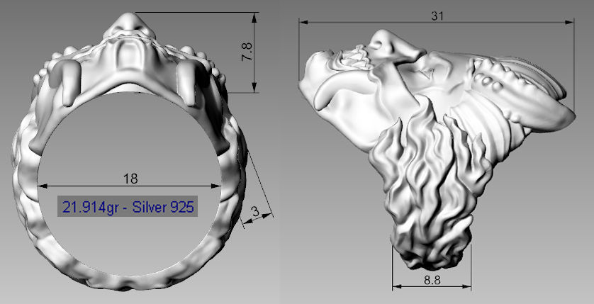 Ring Japanese demon 3d model for 3d printing 3D print model 3D print model_25