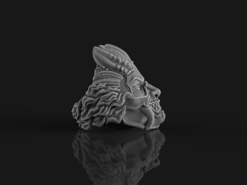 Ring Japanese demon 3d model for 3d printing 3D print model 3D print model_13