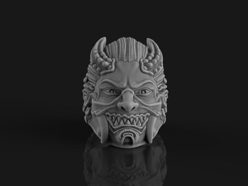 Ring Japanese demon 3d model for 3d printing 3D print model 3D print model_8