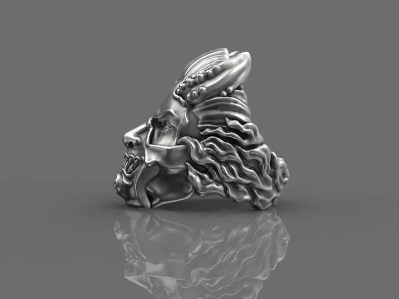 Ring Japanese demon 3d model for 3d printing 3D print model 3D print model_3