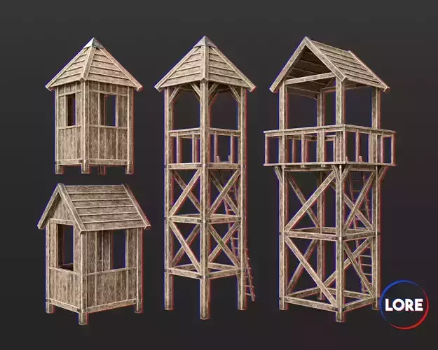 Medieval Collection Defense Guardposts 