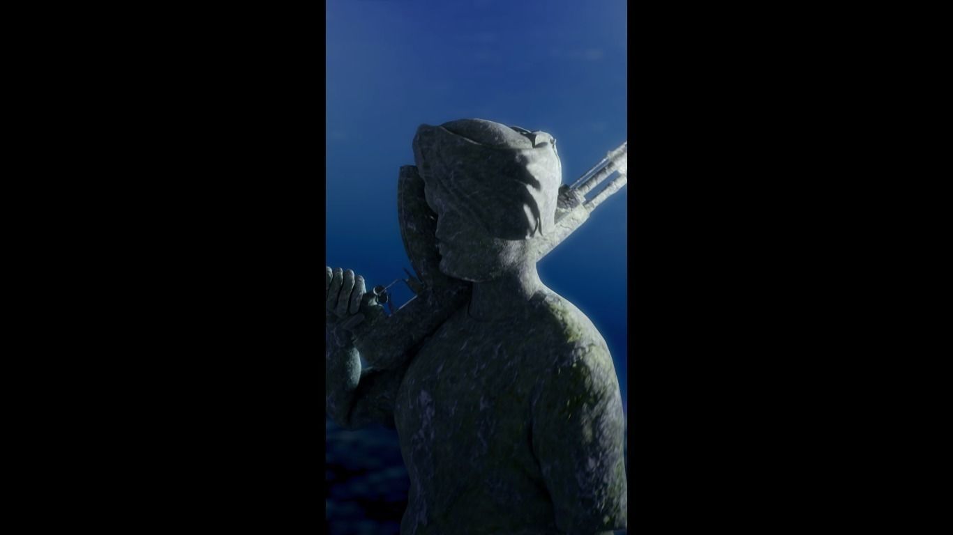 Sidhu Moose Wala 3d Model Statue Low-poly 3D model_7