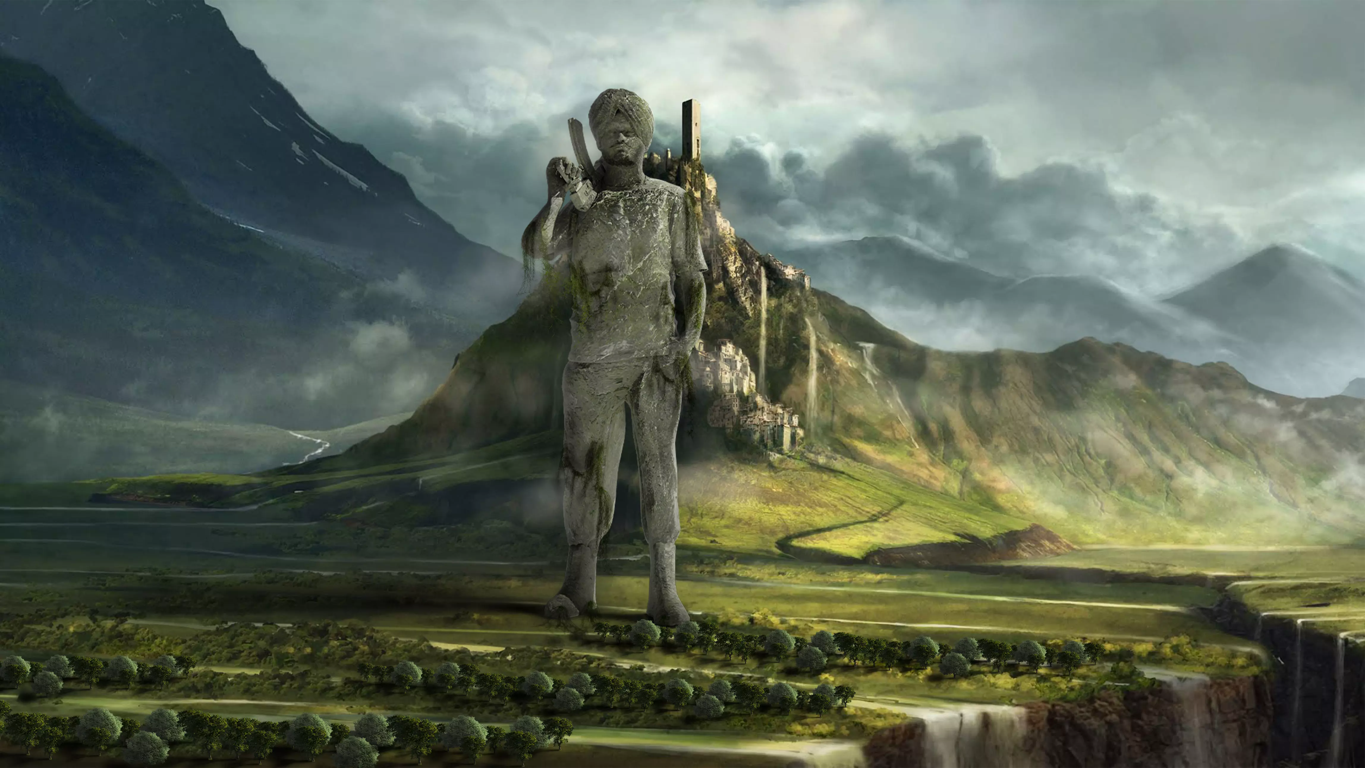 Sidhu Moose Wala 3d Model Statue Low-poly 3D model_0