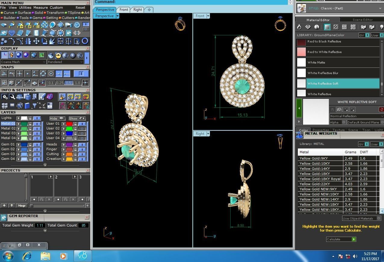 Women Pendants 3dm STL OBJ FBX Render Details 3D print model_6