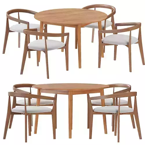 Cullen Shiitake Sand Round Back Dining Chair
