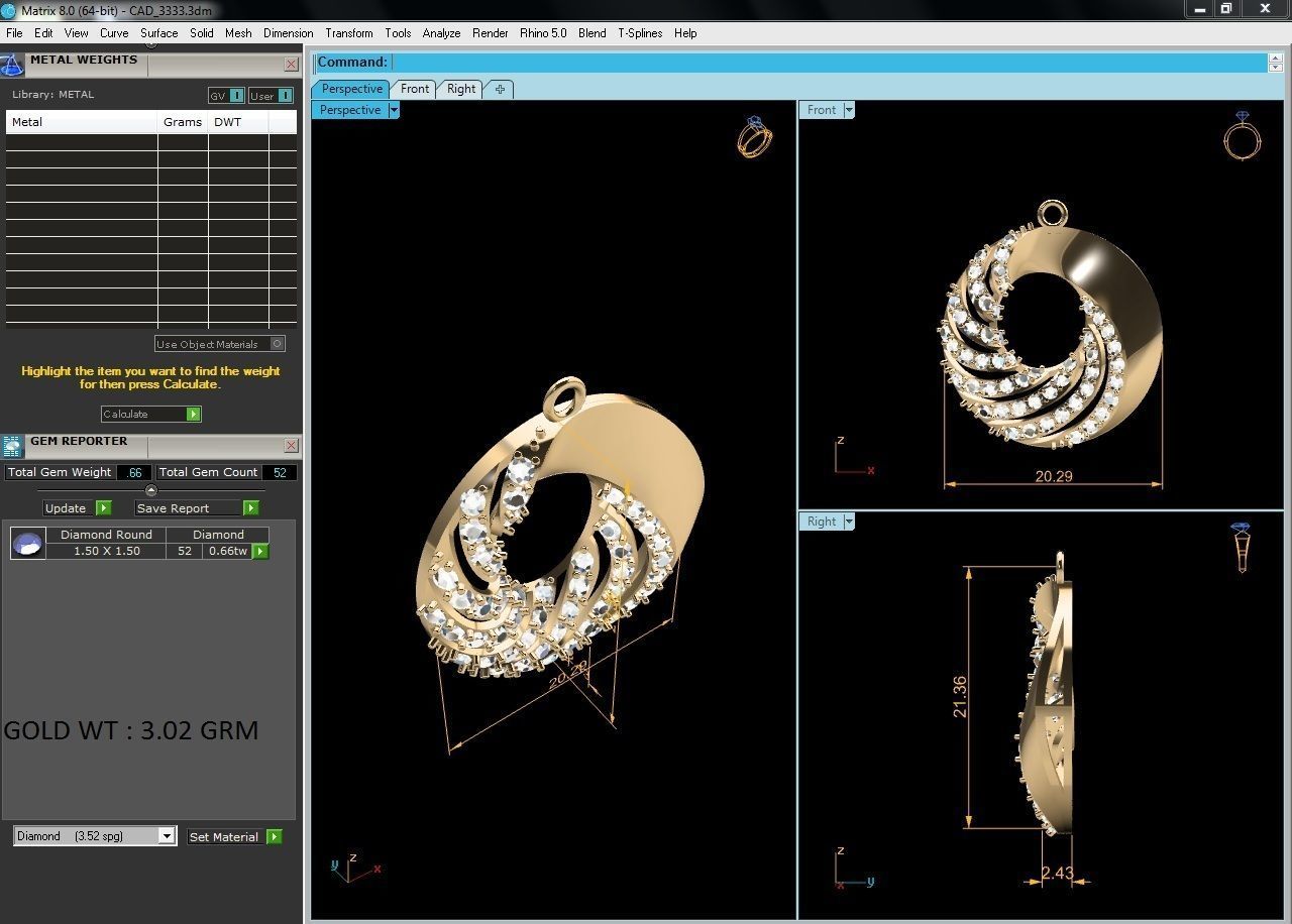 Women Pendants 3dm STL OBJ FBX Render Details 3D print model_6