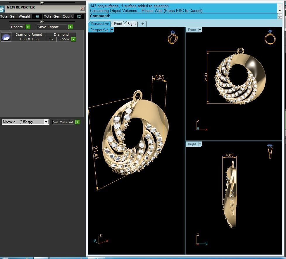 Women Pendants 3dm STL OBJ FBX Render Details 3D print model_13