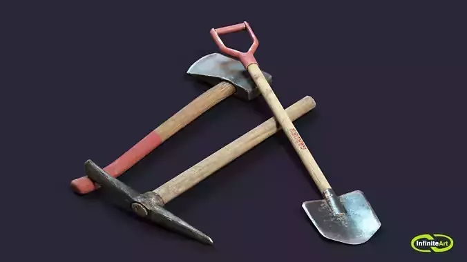 Pick and shovel and axe