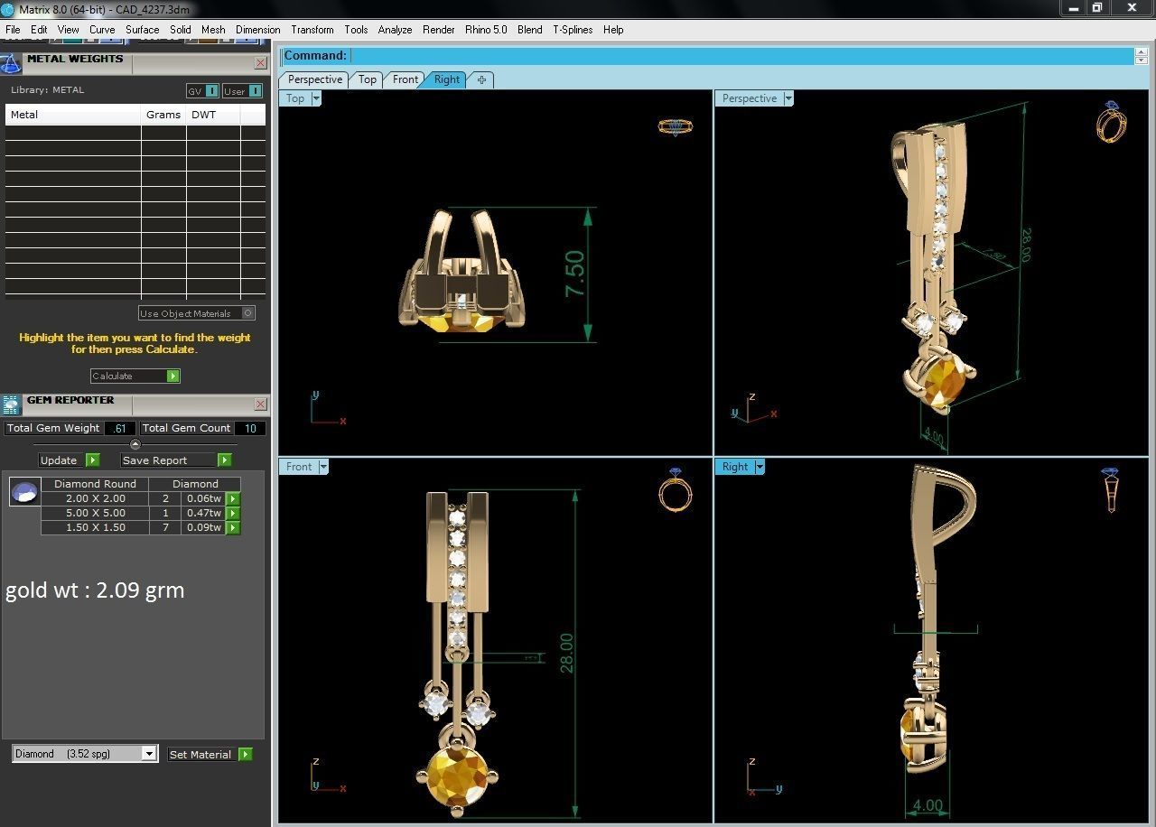 Women Pendants 3dm STL OBJ FBX Render Details 3D print model_5