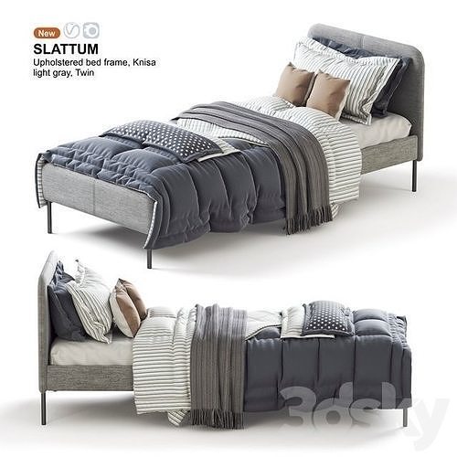 IKEA SLATTUM Twin Bed 3D model | CGTrader
