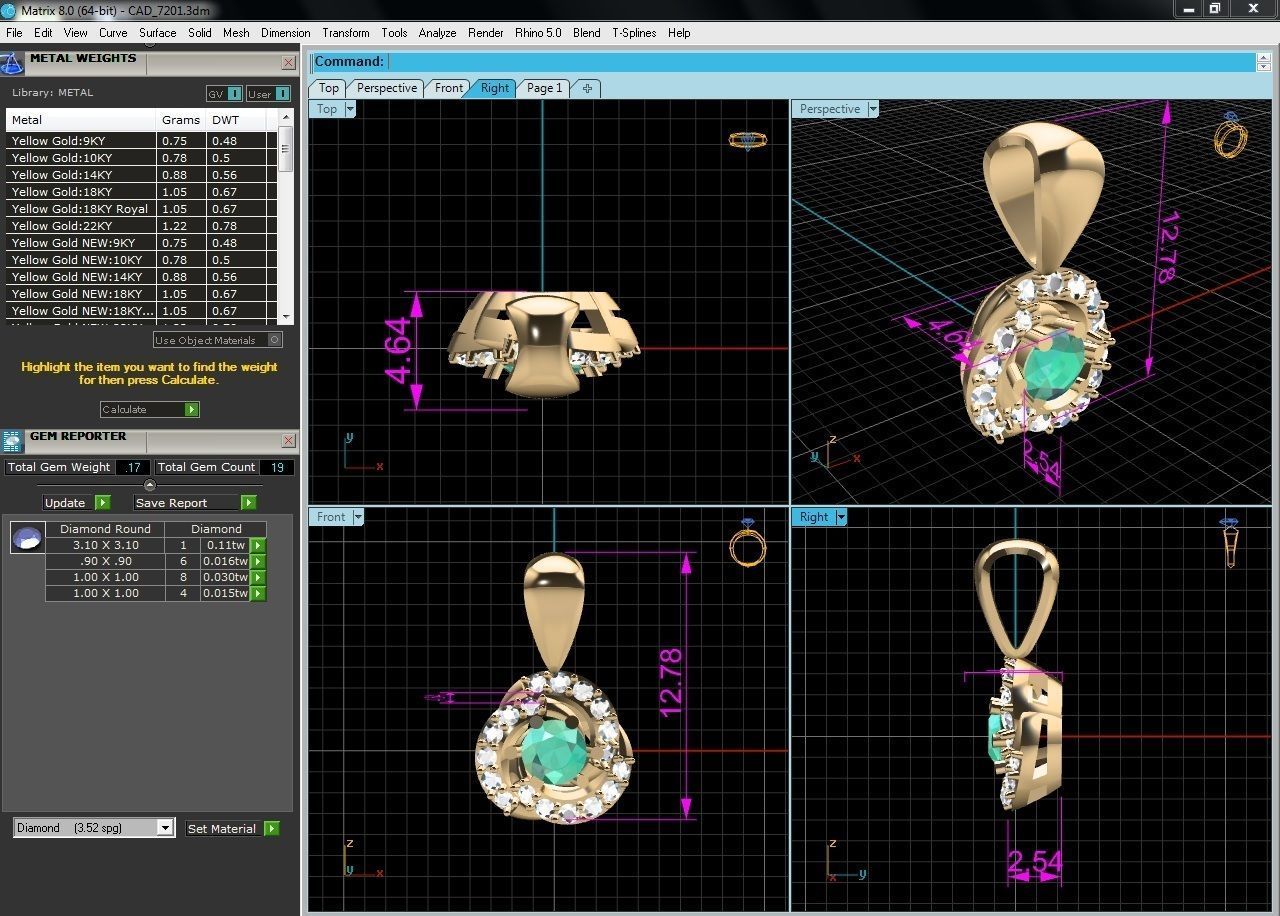 Women Pendants 3dm STL OBJ FBX Render Details 3D print model_3