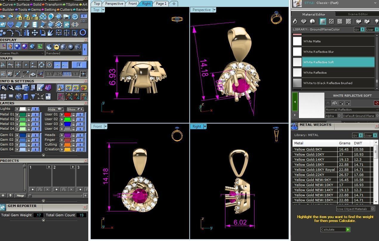 Women Pendants 3dm STL OBJ FBX Render Details 3D print model_12