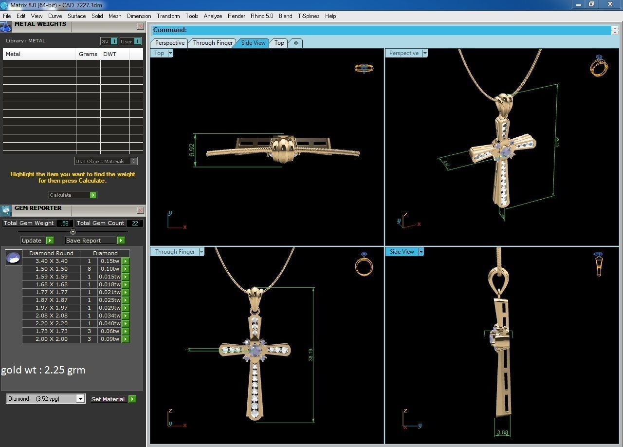 Cross Pendants 3dm STL OBJ FBX Render Details 3D print model_4