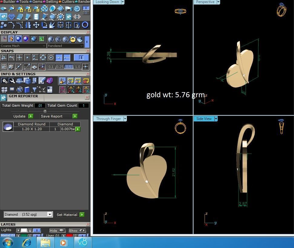 Women Heart Pendants 3dm STL OBJ FBX Render Details 3D print model_6