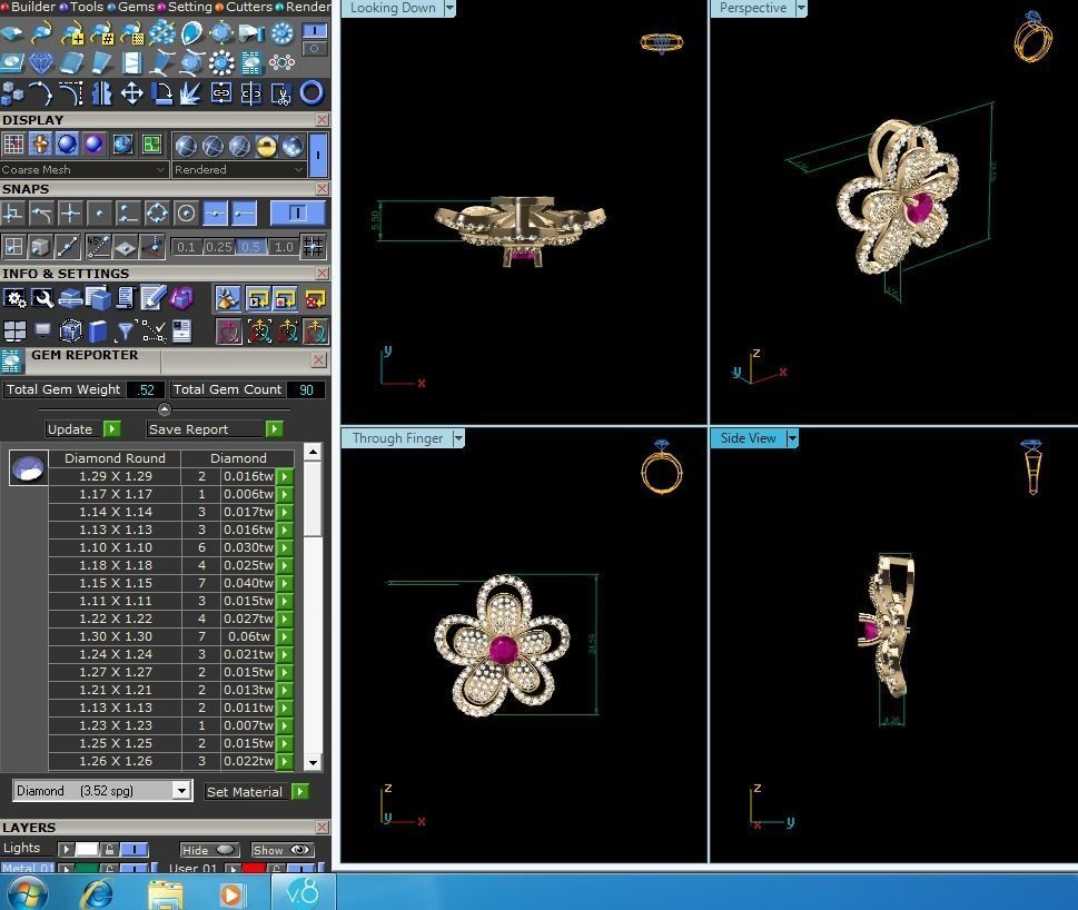 Women Pendants 3dm STL OBJ FBX Render Details 3D print model_8