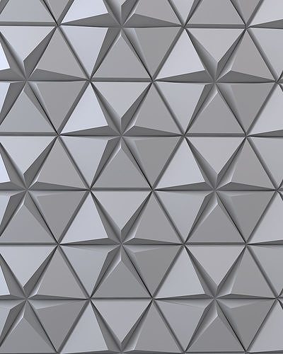 3d plaster wall panel Low-poly 3D model