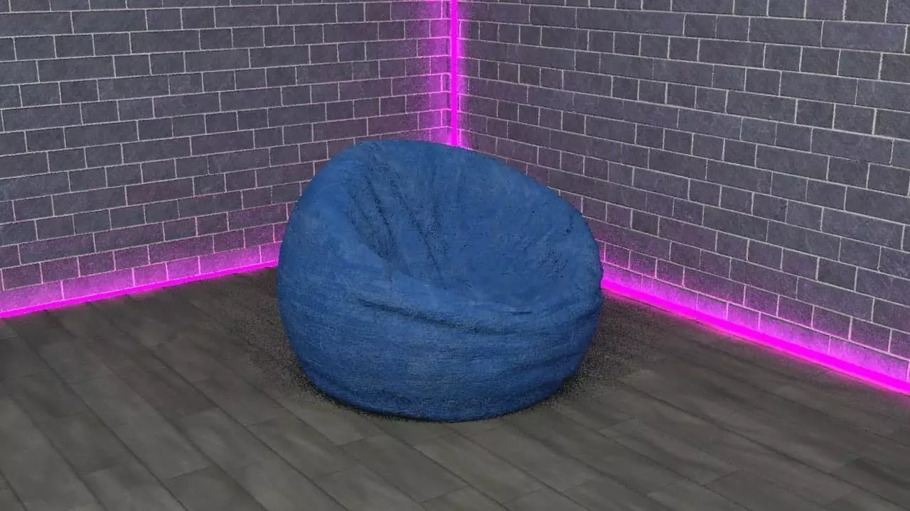 soft sitting place 3D model_0