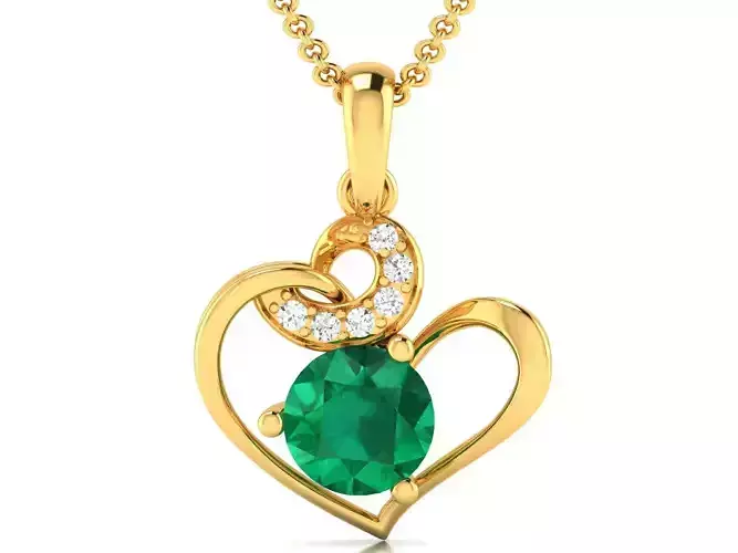 Heart Pendants 3dm STL OBJ FBX Render Details