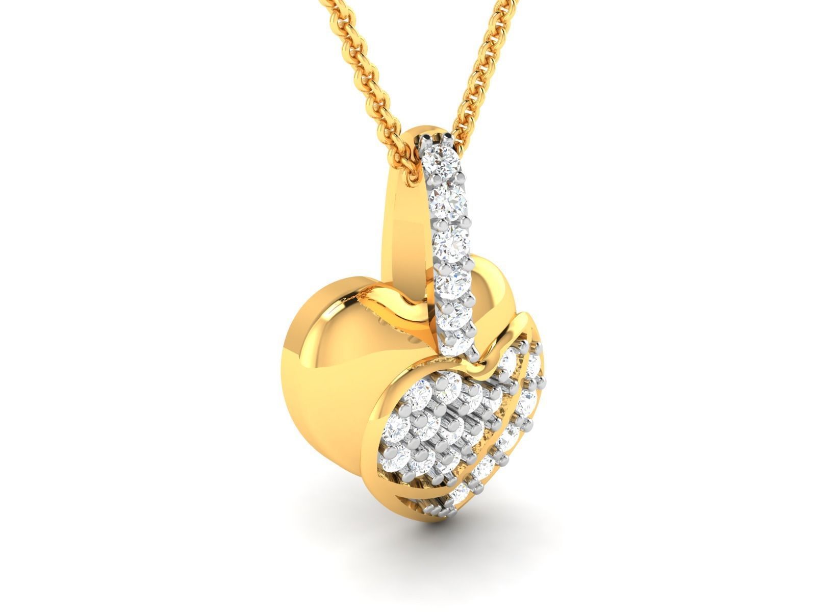 Heart Pendants 3dm STL OBJ FBX Render Details 3D print model_2