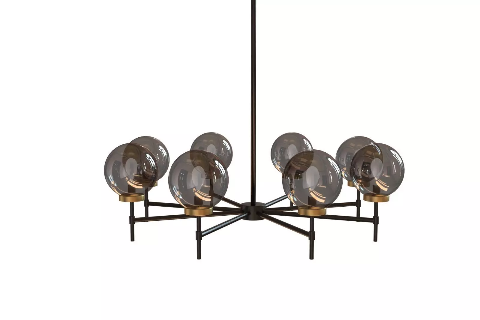 Camryn Metal and Glass Chandelier Free low-poly 3D model_0