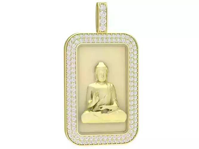 diamond buddha pendant 3359