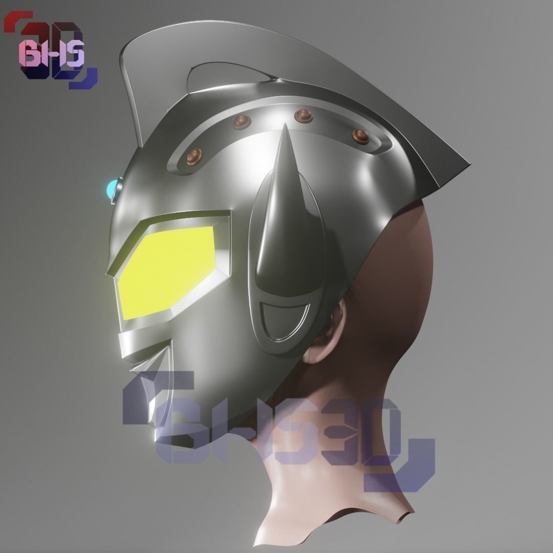 Little Ultraman taro mask  3D print model_2