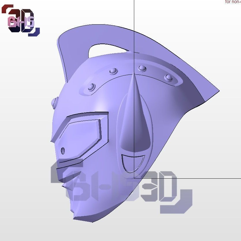 Little Ultraman taro mask  3D print model_6