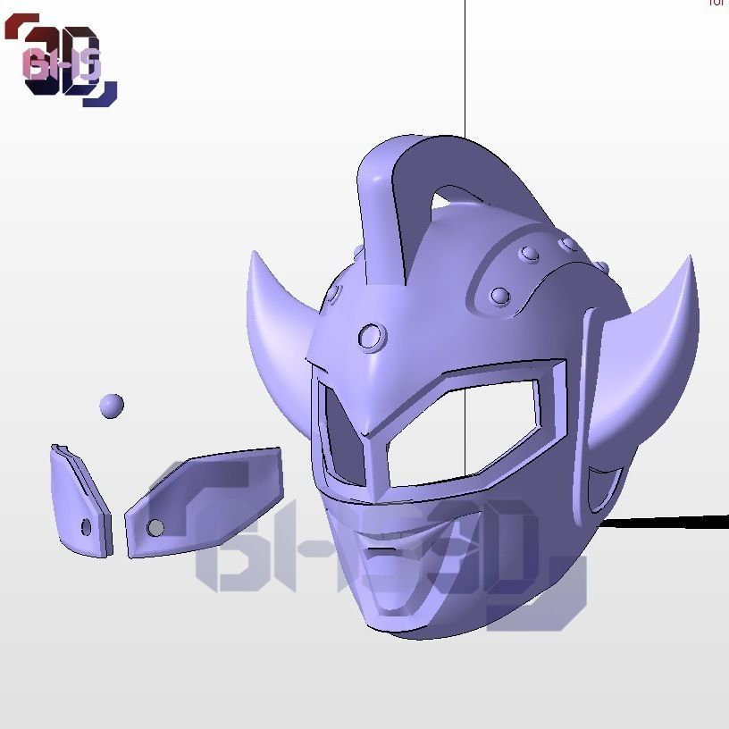 Little Ultraman taro mask  3D print model_7