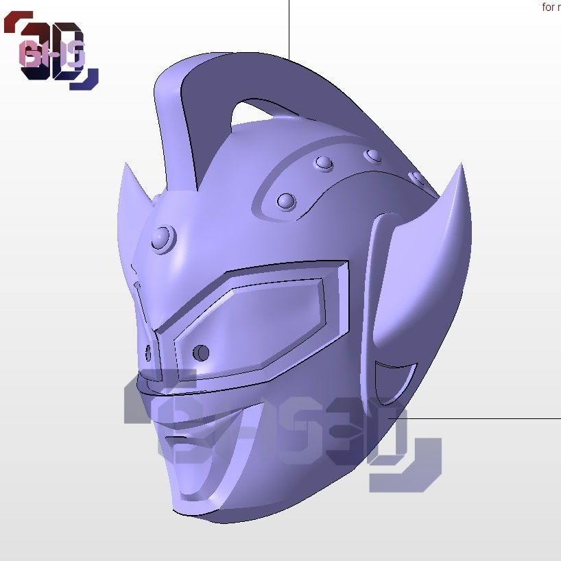 Little Ultraman taro mask  3D print model_5