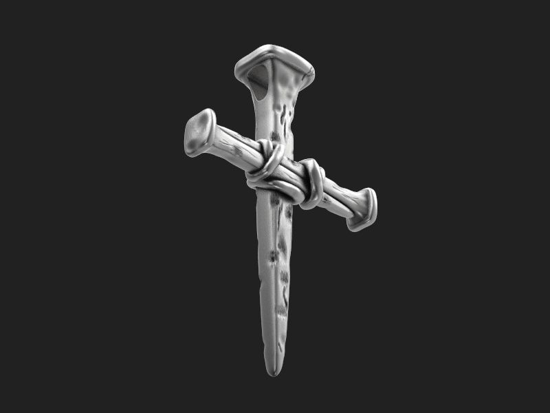 Cross  of nails 3d model for 3d printing 3D print model 3D print model_13