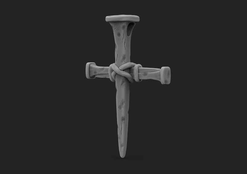 Cross  of nails 3d model for 3d printing 3D print model 3D print model_16