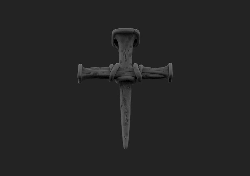 Cross  of nails 3d model for 3d printing 3D print model 3D print model_20