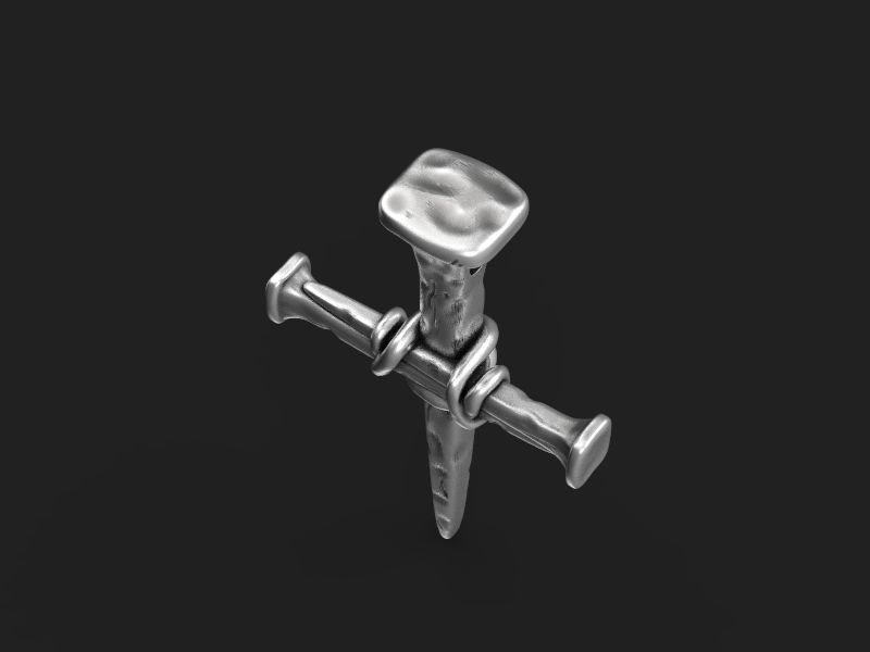 Cross  of nails 3d model for 3d printing 3D print model 3D print model_11