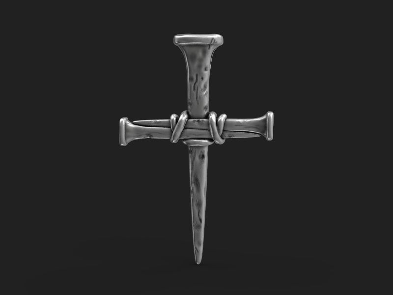 Cross  of nails 3d model for 3d printing 3D print model 3D print model_10