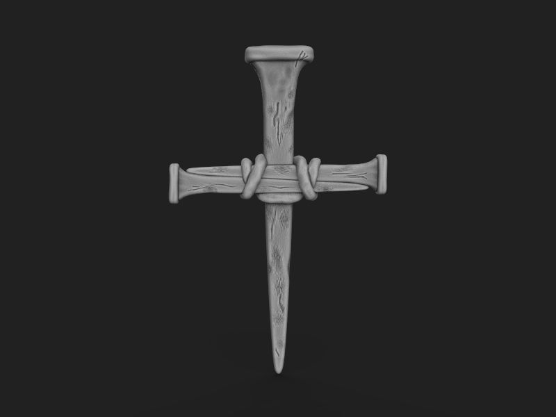 Cross  of nails 3d model for 3d printing 3D print model 3D print model_14