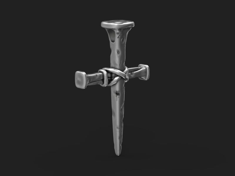 Cross  of nails 3d model for 3d printing 3D print model 3D print model_3