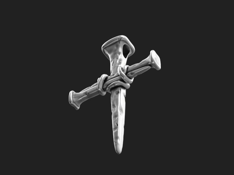 Cross  of nails 3d model for 3d printing 3D print model 3D print model_12