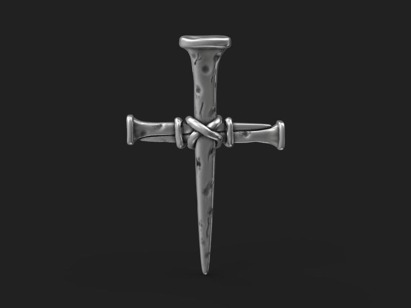 Cross  of nails 3d model for 3d printing 3D print model 3D print model_4