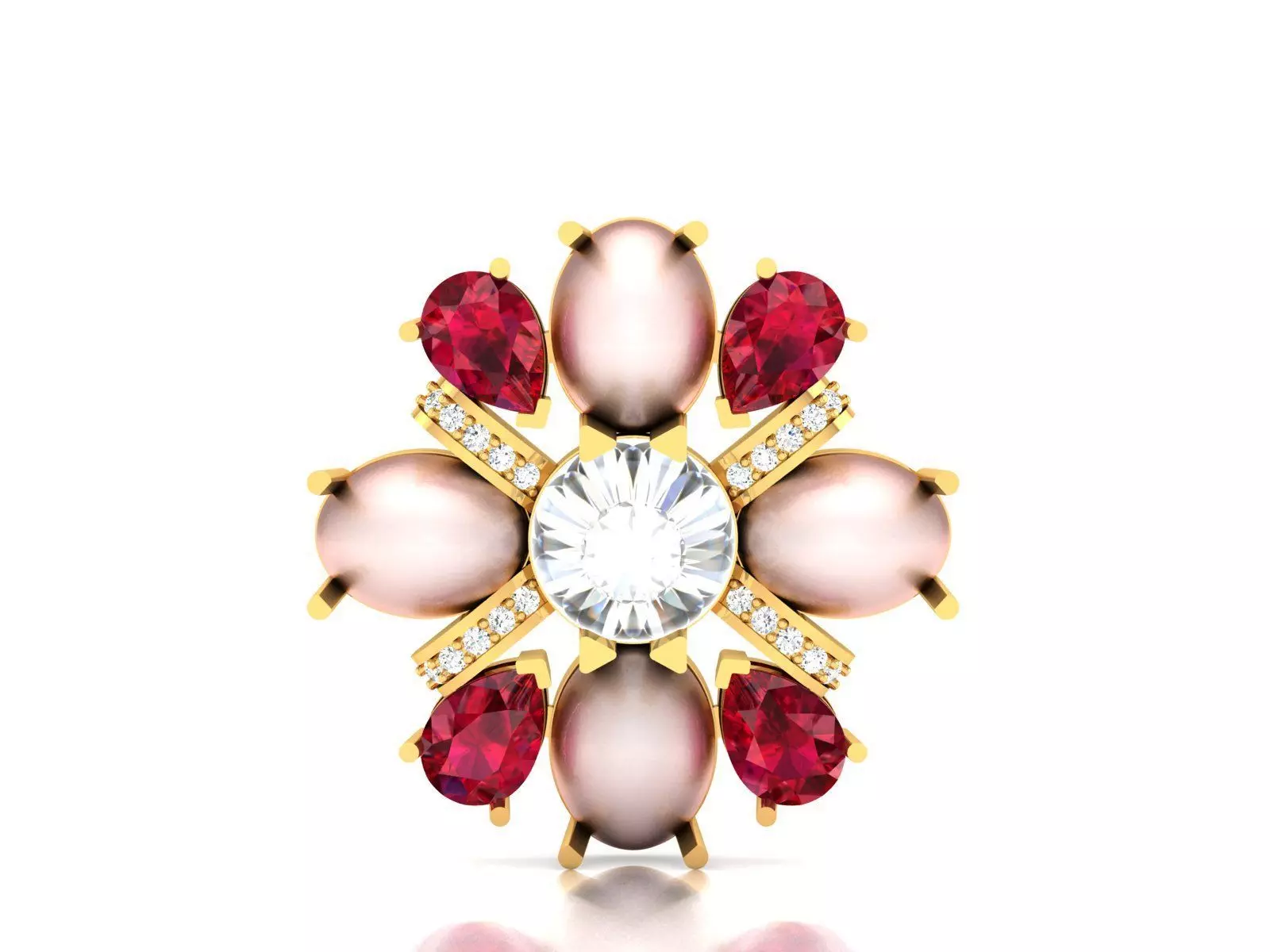 Pear Stone Pendants 3dm STL OBJ FBX Render Details 3D print model_0