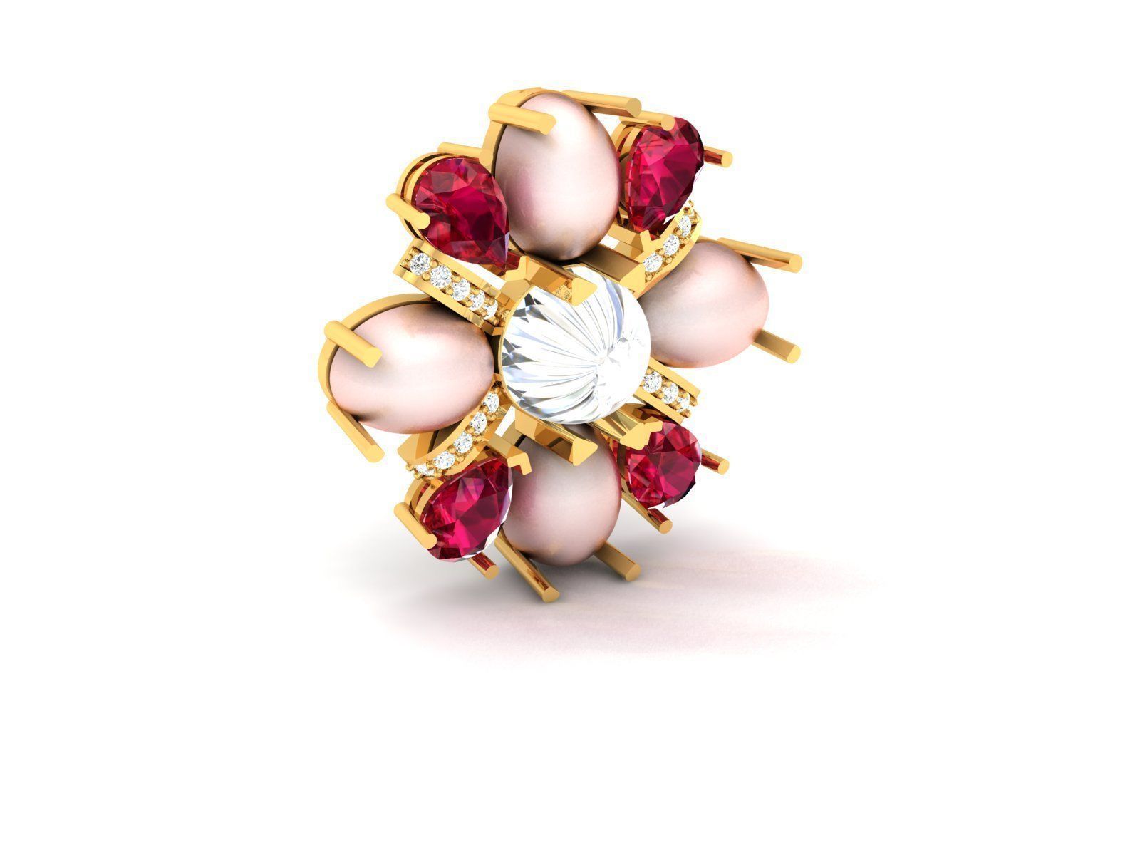 Pear Stone Pendants 3dm STL OBJ FBX Render Details 3D print model_1