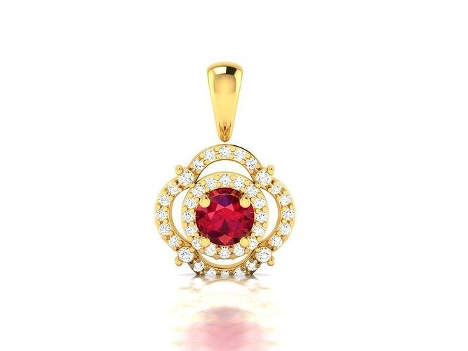 Women Solitaire Pendants 3dm STL OBJ FBX Render Details 3D print model