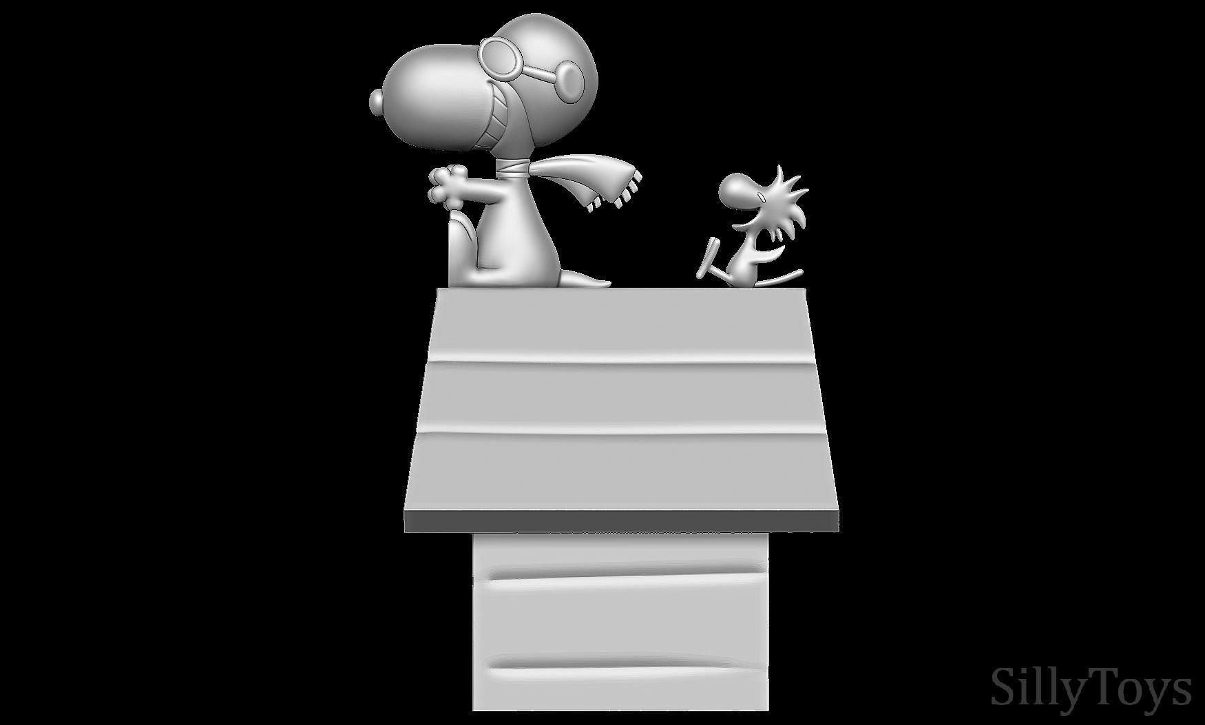 Snoopy Flying Ace 3D print model_6