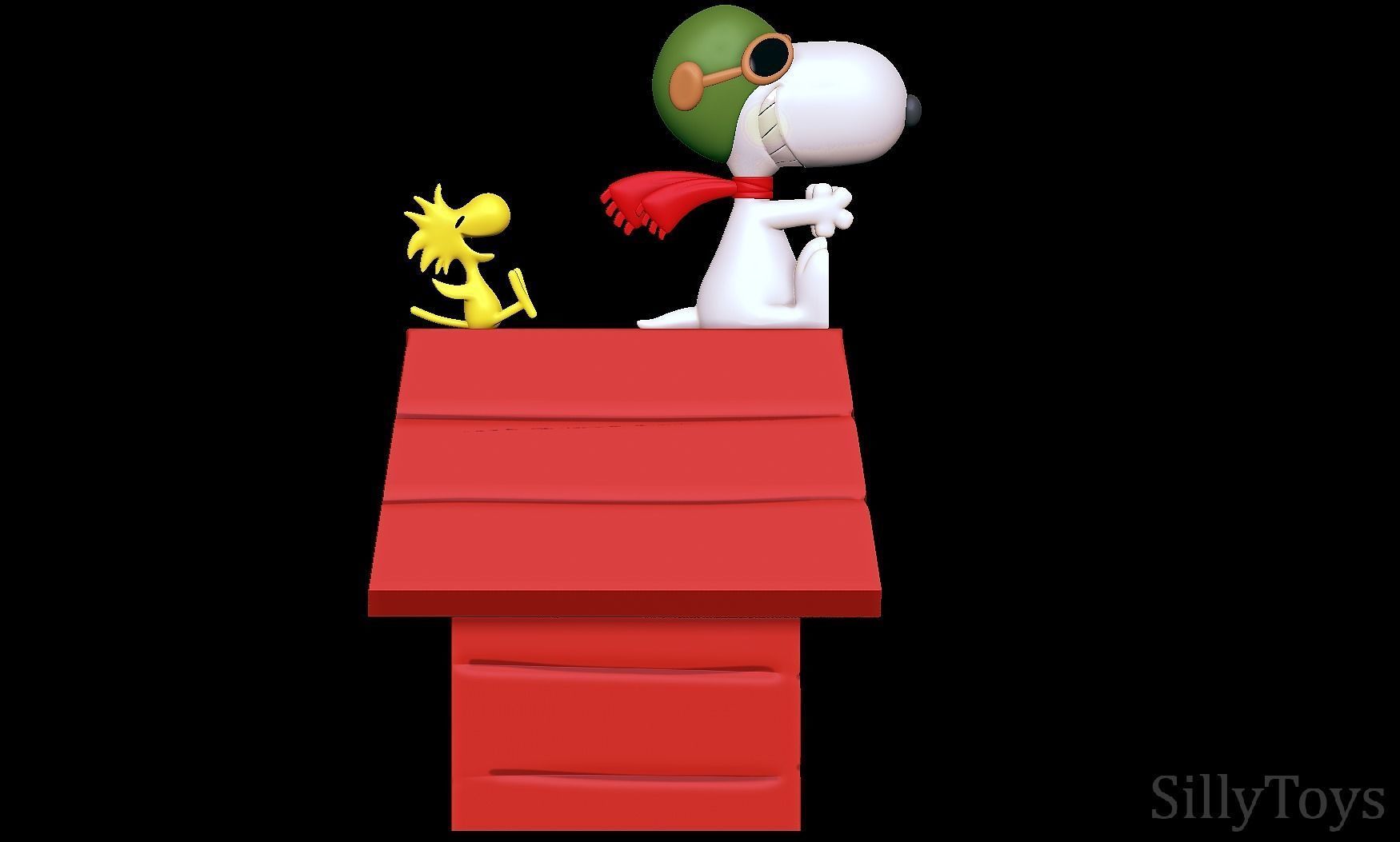 Snoopy Flying Ace 3D print model_3