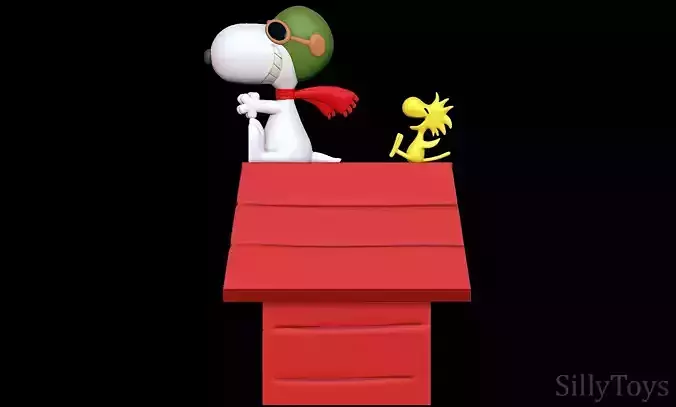Snoopy Flying Ace 3D print model