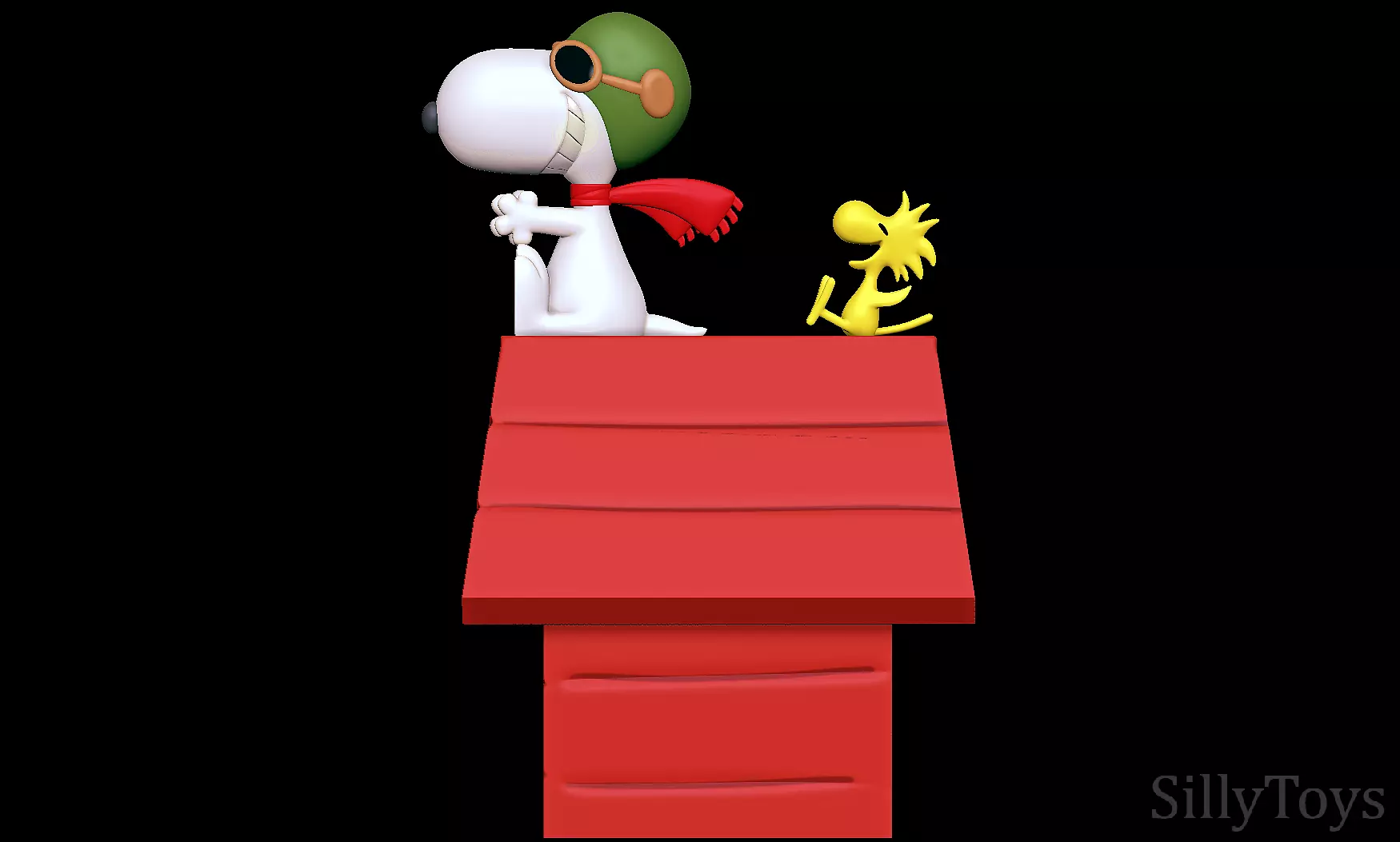 Snoopy Flying Ace 3D print model_0
