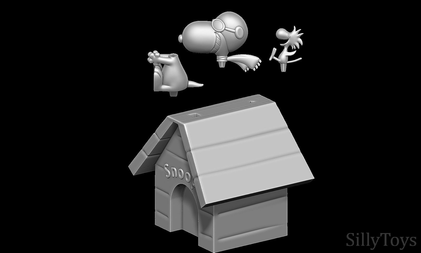 Snoopy Flying Ace 3D print model_7