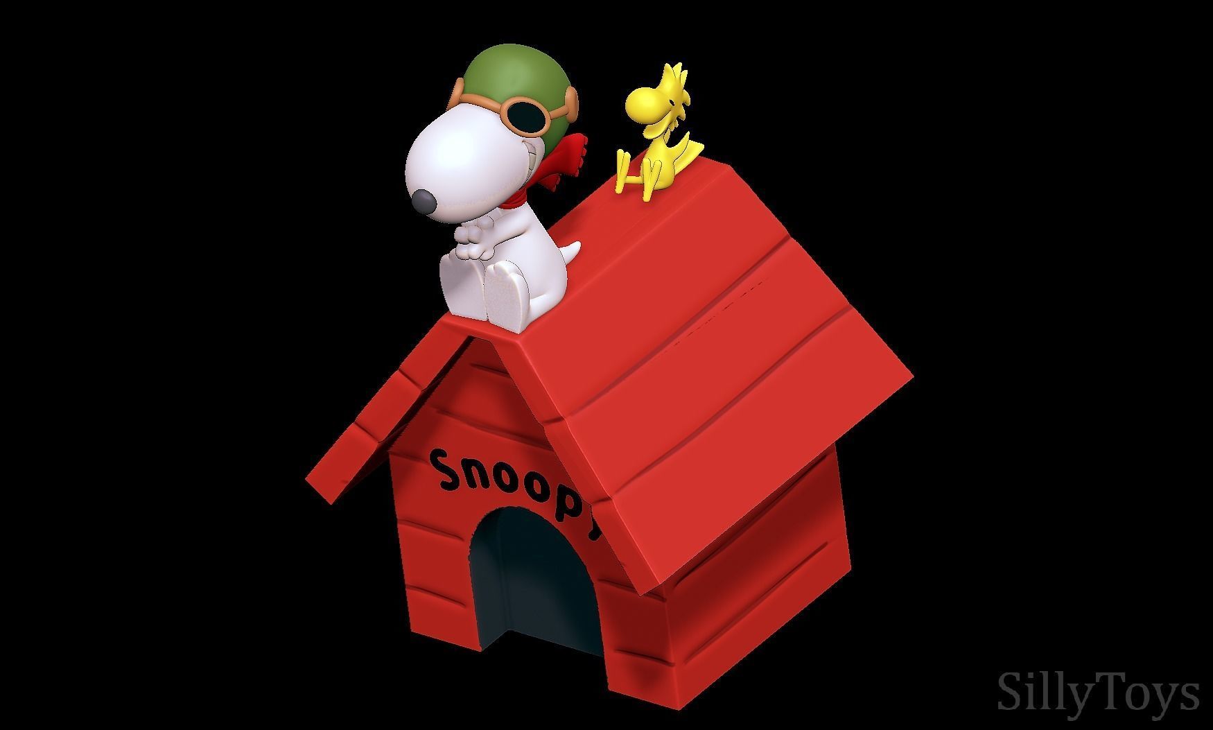 Snoopy Flying Ace 3D print model_5