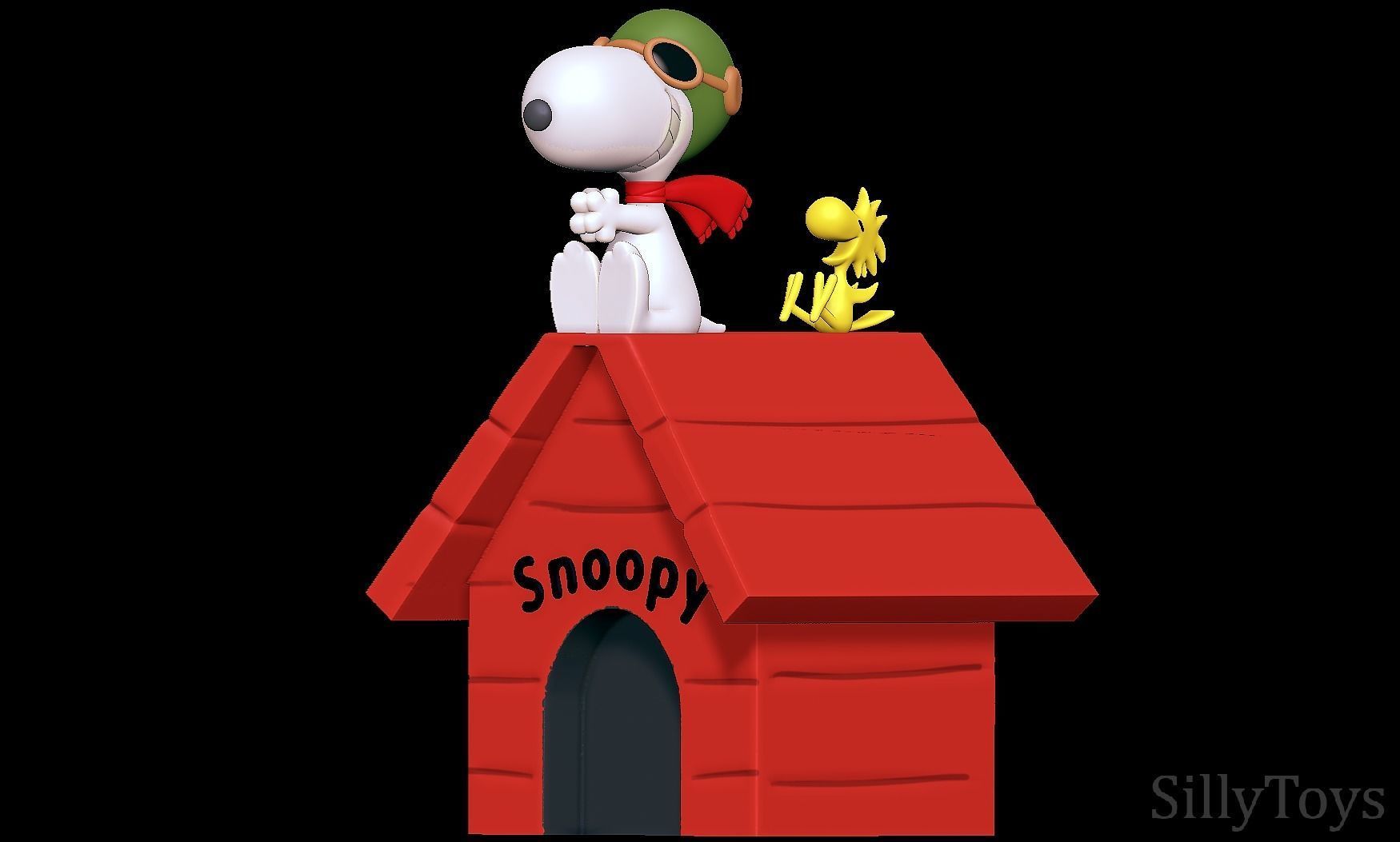 Snoopy Flying Ace 3D print model_1