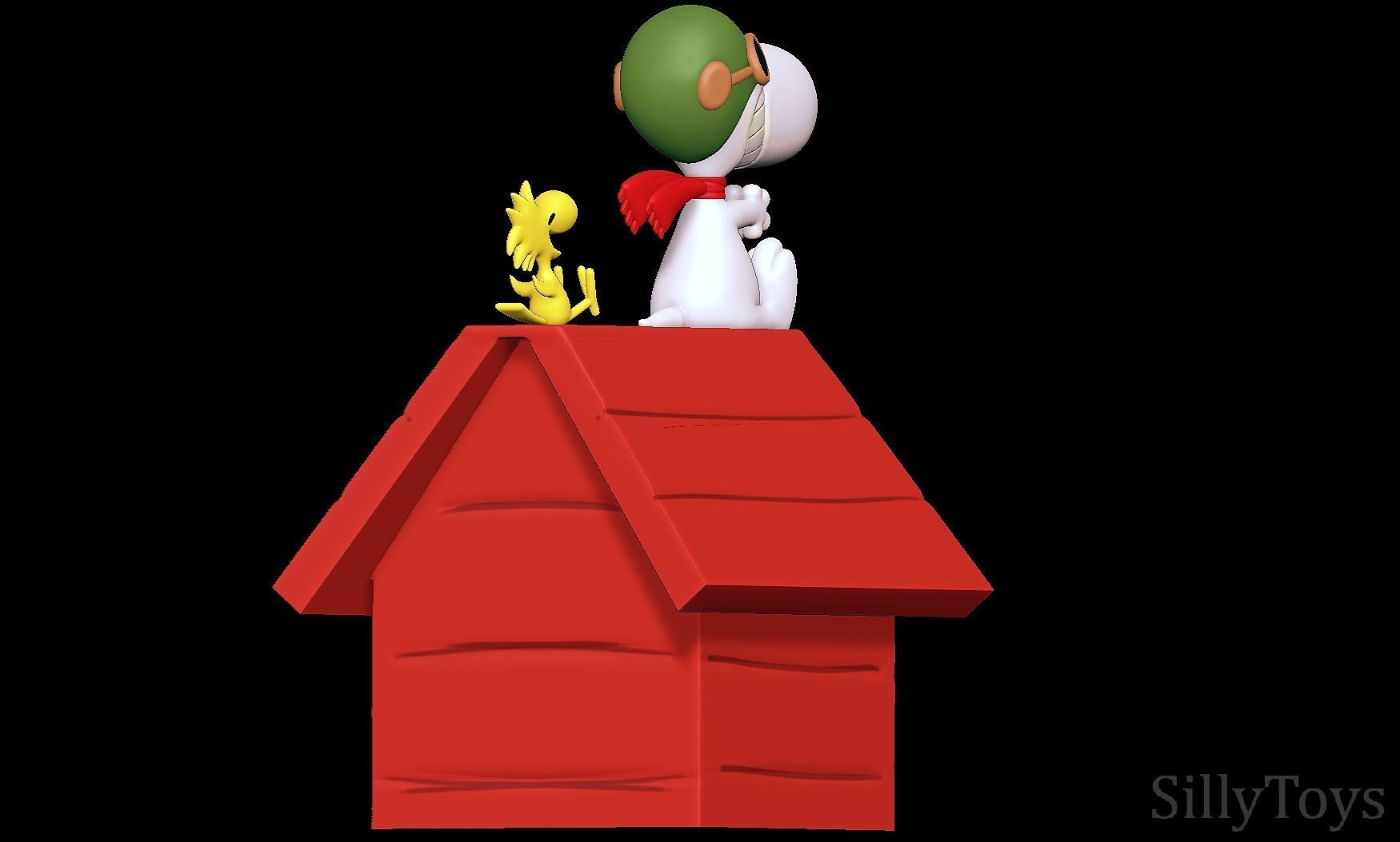 Snoopy Flying Ace 3D print model_4