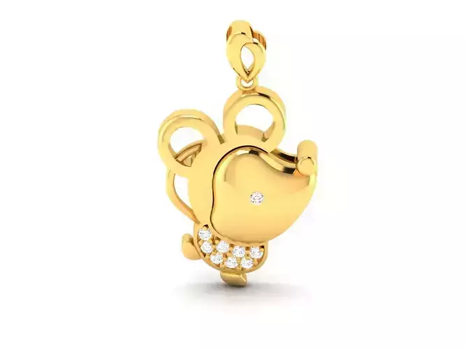 Women Solitaire Pendants 3dm STL OBJ FBX Render Details